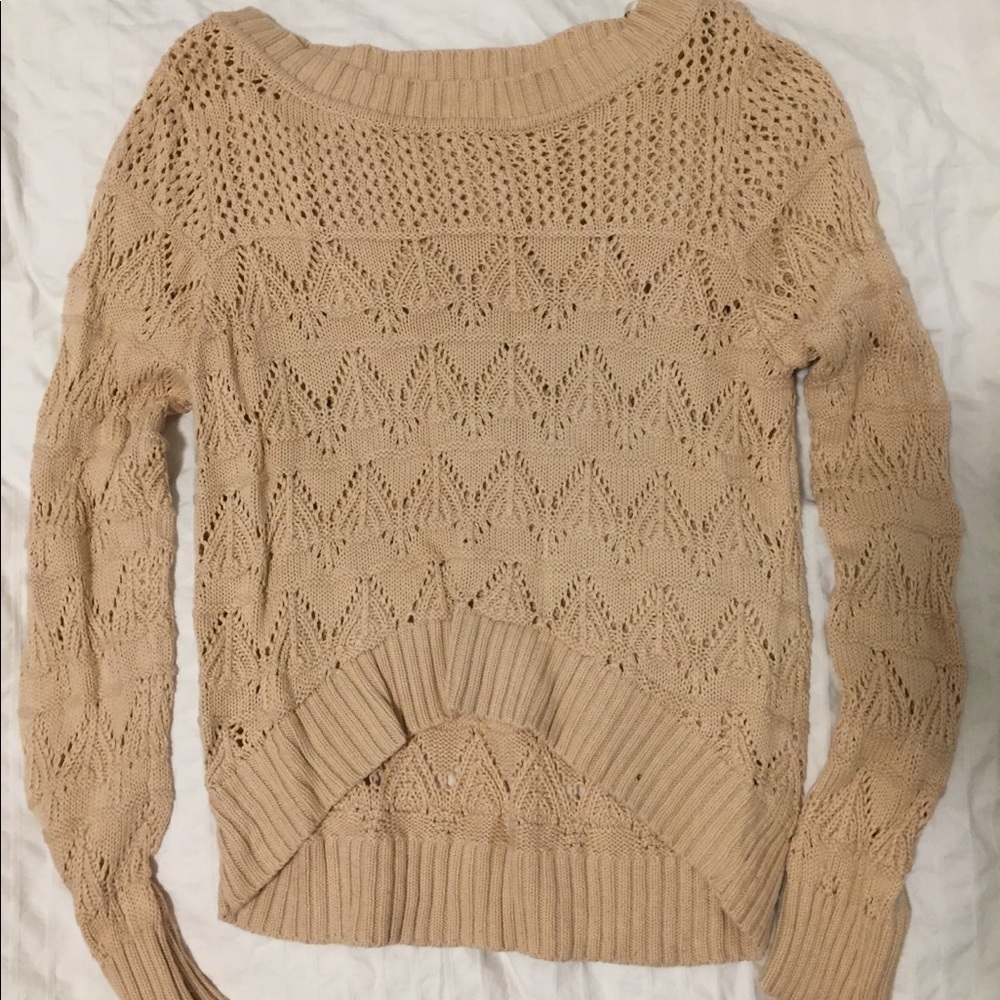 Beige knit sweater